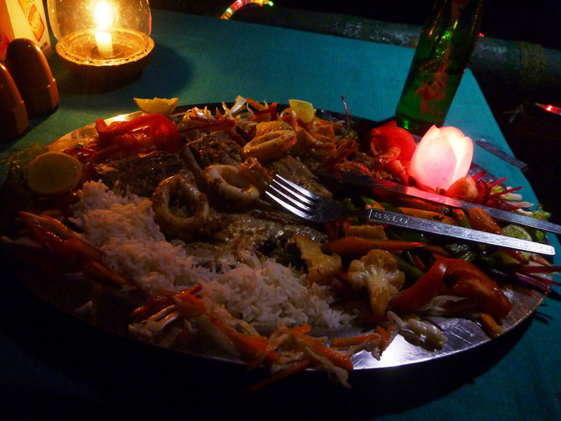Hearty sea food mixed platter
