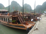 Boats await tourists