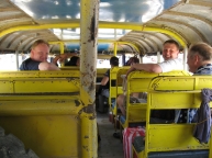 inside a Jeepney in Palawan