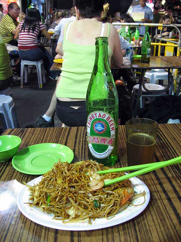 Noddles and shrimp meal  Hong Kong