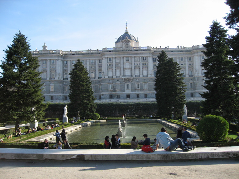 The Royal Palace seen from the Sabatini Gardens