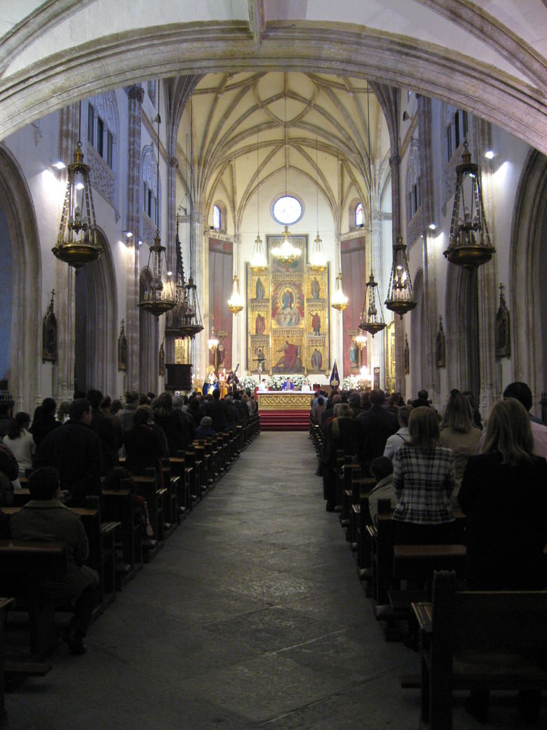Eucharistic celebration going on inside San Jeronimo church